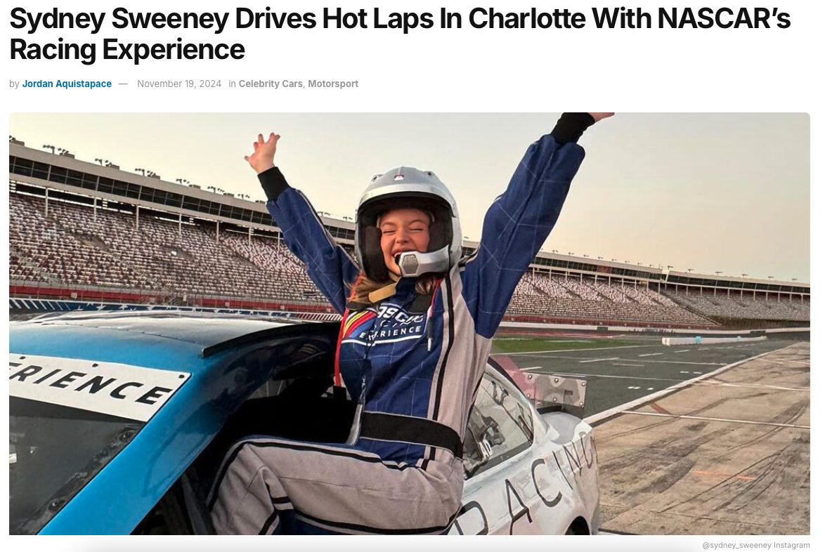 NASCAR Racing Experience Sweeney
